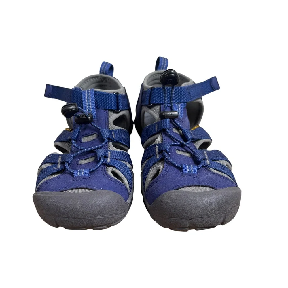 Keen Seacamp II CNX Kids Blue Grey Hybrid Water Sandals Shoes Size 1 US 32/33 EU